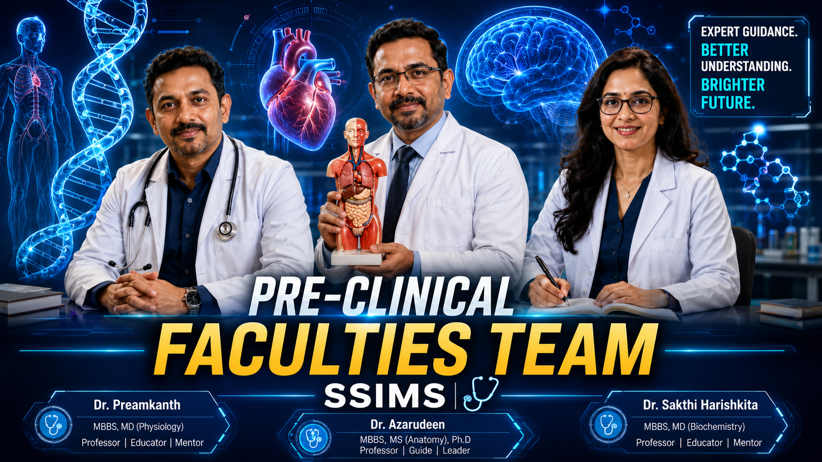 Meet Our Pre-Clinical Faculties Team! 👨‍⚕️👩‍⚕️ | Anatomy, Physiology & Biochemistry | SSIMS